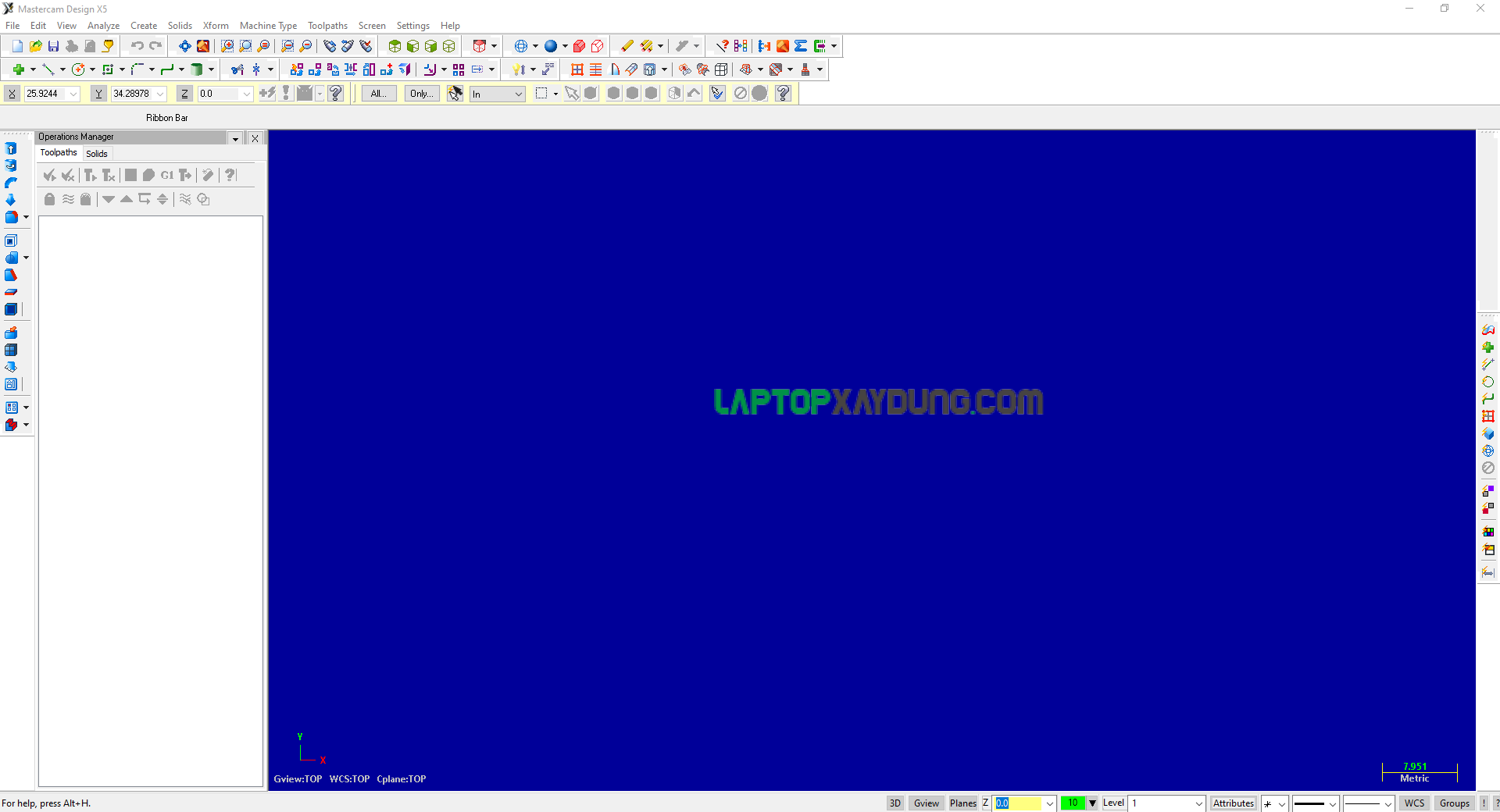 MASTERCAM X5 Laptop xây dựng